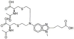 Bendamustine Bis-mercapturic Acid-d6 Structure