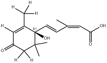 （+）-脱落酸-D6 结构式