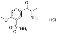 2-Amino-1-(4’-methoxy-3’-sulfonamidophenyl)-2-propanone-d3 Hydrochloride Structure