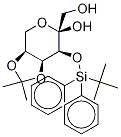 3-tert-Butyldiphenylsilyl-4,5-O-(1-methylethyldiene)-β-D-fructopyranose Structure