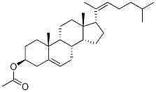 20-Dehydro Cholesterol-d7 3-Acetate 化学構造式