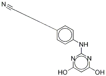 4-[(4,6-Dihydroxy-2-pyrimidinyl)amino]benzonitrile-13C3 Structure
