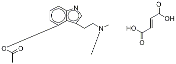 4-乙酰氧基-N,N-二甲基色胺富马酸盐, 1217230-42-6, 结构式