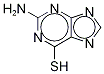2-Amino-6-mercaptopurine-13C2,15N Struktur