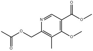 6-(AcetoxyMethyl)-4-Methoxy-5-Methyl-nicotinic Acid Methyl Ester Struktur