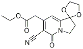 6'-Cyano-2',3'-dihydro-5'-oxo-spiro[1,3-dioxolane-2,1'(5'H)-indolizine]-7'-acetic Acid Ethyl Ester Structure