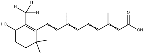 rac 4-Hydroxy-9-cis-retinoic Acid-d3 Struktur