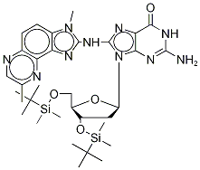 3',5'-Di-O-tert-butyldiMethylsilyl-2'-deoxy-8-[(3-(Methyl-d3)-8-Methyl-3H-iMidazo[4,5-f]quinoxalin-2-yl)aMino]guanosine Struktur