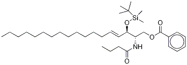 2-O-tert-ButyldiMethylsilyl-1-O-benzoyl C4 CeraMide Structure