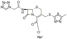 头孢唑啉钠-13C2,15N, , 结构式