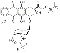N-Trifluoroacetyl-8-(2-tert-butyl(diMethyl)silyl]oxy) Doxorubicin, , 结构式