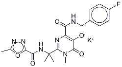 RALTEGRAVIR-13C6POTASSIUMSALT, 1391053-33-0, 结构式