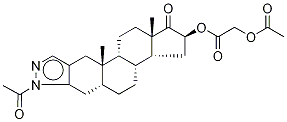 (5α,16β)-N-Acetyl-16-[2-(acetyloxy)acetyloxy)-2'H-androst-2-eno[3,2-c]pyrazol-17-one Struktur
