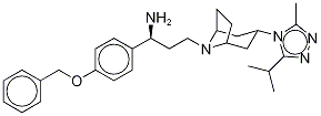 (1S)-1-(4-Benzyloxyphenyl)-3-[(3-exo)-3-[3-Methyl-5-(1-Methylethyl)-4H-1,2,4-triazol-4-yl]-8-azabicyclo[3.2.1]oct-8-yl]propylaMine Structure