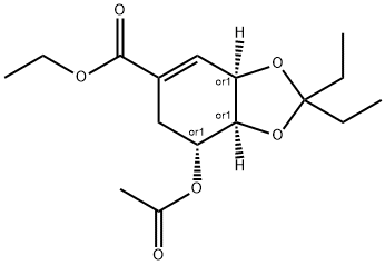 3,4-O-(Diethylmethylidene) Shikimic Acid Ethyl Ester Acetate Structure