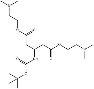 [3-(N,N-Dimethylamino)ethylamino-1-(2-N,N-Dimethylamino)ethylamino)-2-oxoethyl]-3-oxopropyl-carbamic Acid tert-Butyl Ester Structure