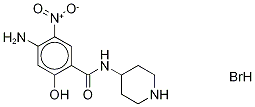 4-Amino-2-hydroxy-5-nitro-N-4-piperidinyl-benzamide Hybromide Structure