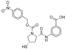 3-[[[(2S,4S)-1-(4-Nitrobenzyloxycarbonyl)-4-mercaptopyrrolidin-2-yl]carbonyl]amino]benzoic-d4 Acid Structure