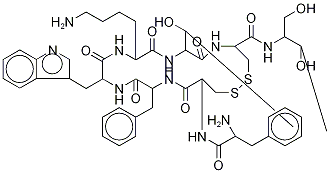 Octreotide-phenylalanine-d8 di-Trifluoroacetic Acid Salt Structure