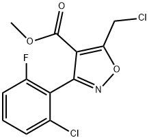 3-(2-Chloro-6-fluorophenyl)-5-(chloromethyl)-4-isoxazolyl]carboxylic Acid Methyl Ester Structure