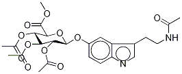N-Acetyl Serotonin-d4 Tri-O-acetyl-β-D-glucuronide Methyl Ester Structure