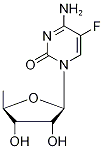 5'-DEOXY-5-FLUOROCYTIDINE-13C,15N2 Structure