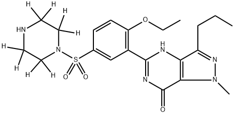 N-DESMETHYL SILDENAFIL-D8, 1185168-06-2, 结构式