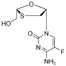 恩曲他滨-13C,15N2 结构式