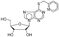 6-(2-PYRIDYLMETHYLTHIO)-9--D-RIBOFURANOSYL-9H-PURINE Struktur