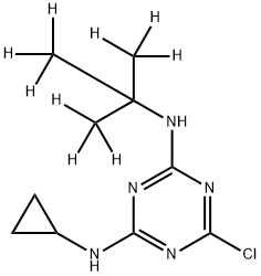 2‐TERT‐ブチルアミノ‐D9‐4‐クロロ‐6‐シクロプロピルアミノ‐1,3,5‐トリアジン 化学構造式