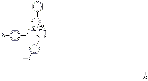 Fluoro 4,6-O-Benzylidene-2,3-di-O-(4-methoxybenzyl)-α-D-galactopyranoside Structure