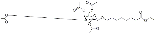 8-Ethoxycarbonyloctanoyl-2’,3’,4’,6-tetra-O-acetyl--D-galactopyranoside Struktur