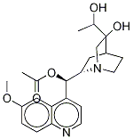 10,11-Dihydro-6’-methoxycinchonan-3,9,10-triol 9-Acetate Structure