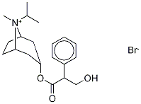 (3-endo,8-syn)-3-(3-Hydroxy-1-oxo-2-phenylpropoxy)-8-methyl-8-(1-methylethyl-d7)-8-azoniabicyclo[3.2.1]octane Bromide, , 结构式
