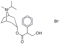 (3-endo,8-syn)-3-(3-Hydroxy-1-oxo-2-phenylpropoxy)-8-methyl-8-(1-methylethyl-d7)-8-azoniabicyclo[3.2.1]octane Bromide Structure