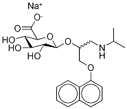 rac Propranolol-d7 -D-Glucuronide Sodium Salt 化学構造式
