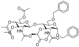 Benzyl 4-O-(2-Acetamido-2-deoxy-3,4,6-Tri-O-acetyl-β-D-glucopyranosl)-N-acetyl-α-D-muramic Acid Methyl Ester Structure