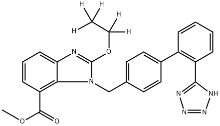Candesartan-d5 Methyl Ester Struktur