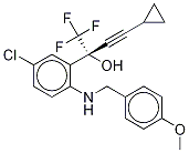 (R)-5-Chloro-α-(cyclopropylethynyl)-2-[[(4-methoxyphenyl)methyl]amino]-α-(trifluoromethyl)benzenemethanol Structure