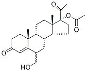 6(α/β)-Hydroxymethyl Megestrol Acetate (Megestrol Acetate Impurity)
(Mixture of Diastereomers), , 结构式
