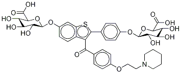 Raloxifene-d4 6,4’-Bis-β-D-glucuronide Structure