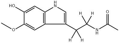 6-Hydroxy Melatonin-d4 Structure