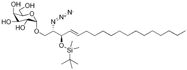 (2S,3R,4E)-2-Azido-tert-butyldiMethylsilyl-3-hydroxy-4-octadecenyl α-D-Galactopyranoside Structure