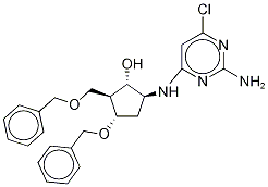 5-[(2-AMino-6-chloro-4-pyriMidinyl-13C2)aMino]-3-(phenylMethoxy)-2-[(phenylMethoxy)Methyl]cyclopentanol Structure