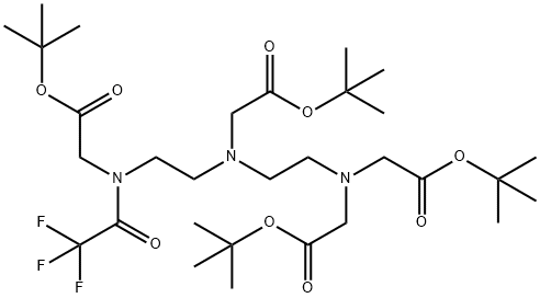 DiethylenetriaMinetetraacetic Acid TrifluoroacetaMide Tetra(tert-butyl Ester) Struktur