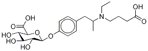 O-DesMethyl Mebeverine Acid O-β-D-Glucuronide Structure