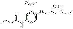 rac N-Desisopropyl-N-ethyl Acebutolol-d5, 1329512-38-0, 结构式