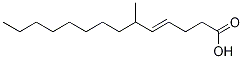 6-Methyl-4-tetradecenoic Acid Structure