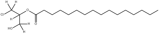 RAC 2-PALMITOYL-3-CHLOROPROPANEDIOL-D5, 1329614-79-0, 结构式