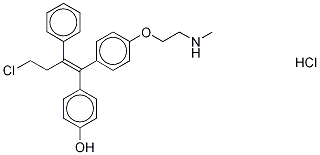 N-DesMethyl 4-Hydroxy ToreMifene Hydrochloride Structure